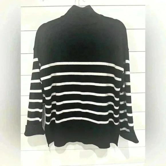 Zara blogger favorite striped collar knitted oversize sweater cardigan size m - Picture 4 of 6